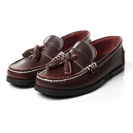 Casual Shoes Men Genuine Leather Docksides Deck Lace Up Moccain Boat Loafers Driving Fashion Unisex Plus Size Handmade 46