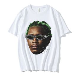 Summer T-shirt Men's Hip-hop American Rapper Portrait Printed T-shirt Men's Short Sleeved