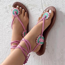 Slippers Sandals For Women Sexy Strappy Flower European And Flip Flops Lightweight Summer Shoes