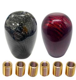 Car Real Carbon Fibre Gear Shift Knob Short Throw Shifter Lever Head Universal W adapters5411254