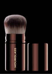 2016 New makeup tools Hourglass Retractable Kabuki Brush Metal FerrulePortable Synthetic Fibre brushes for foundation loose powde8783518
