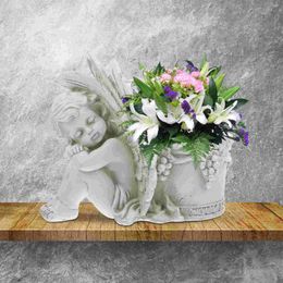 Vases Garden Statues Decor Outdoor Decorate Flower Pots Planters Small Flowerpot Resin