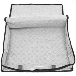 Storage Bags Foldable Bin Bed Box Bag 60X45X15CM Dust-proof Clothes Black Non-woven Fabric Under