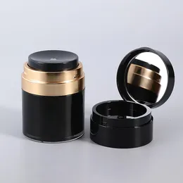 Storage Bottles 30ml Black Airless Pump Jar Refillable Cream Vacuum Bottle Travel Size Empty Container With Mirror For And Lotion