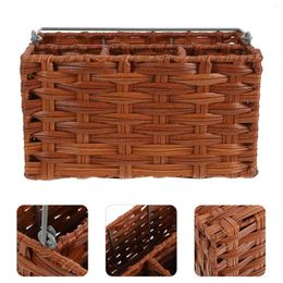 Kitchen Storage Cutlery Basket Utensil Holder Silverware Organiser Dinnerware Desk Countertop Plastic