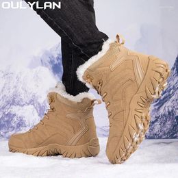 Fitness Shoes Cotton Winter Warm Sports Climbing Ankle Safety Boots Outdoor Hiking Men Women Classic Desert Snow