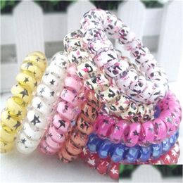 Hair Accessories Mix Colour Leopard Big Size Rings Telephone Wire Elastics Bobbles Tie Bands Kids Adt Can Used As Bracelets Drop Delive Otfap