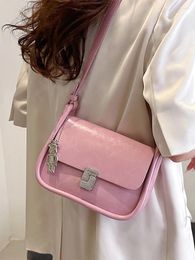 Shoulder Bags Design Solid Flap Handbags And Purses Shouler Crossbody For Women Vintage Ladies Messenger Luxury High Qulaity