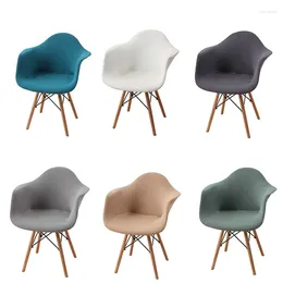 Chair Covers 1pc Curved Back Elastic Cover Nordic Dining Modern Backrest Special-Shaped Simple Stool