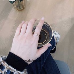 Women Band Tiifeany Ring Jewelry Korean Wrapped Open Fashion and Elegance Light Luxury Style Index Finger Small Design Handicraft for