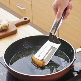 Accessories Stainless Steel Frying Shovel Clip Multifunctional Steak BBQ Tongs Frying Fish Spatula Clip Household Kitchen Tool Bread Clip