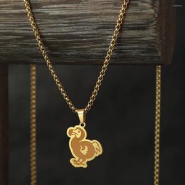 Pendant Necklaces CHENGXUN Extinct Dodo Bird Rubber Animal Necklace For Men And Women Simple Jewellery Birthday Party Gifts