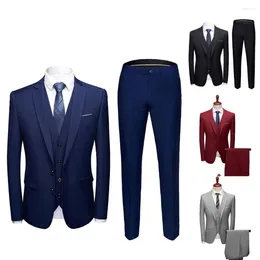 Herrenanzüge fabelhafte Männer passen alle Match -Set geraden Hosen Slim Fit Formal trennen die ärmellose Weste