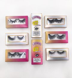 Top quality cheaper soft lashwood lash box for 8mm27mm full strip mink eyelashes private own label custom box2627286