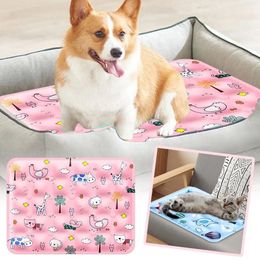 Pet Ice Pad Dog Cooling Mat For Small Meduim Pets Cats Dogs Summer Bed Cushion Sleeping Kennel W5z2 240424