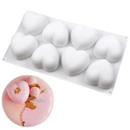 Moulds 8pack Love Mousse Dessert Silicone Mould Spherical Chocolate Pudding Moulds Jelly Ice Cube Mould Candle Mould Baking Accessories