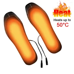 Stroller Parts USB Electric Heated Insoles Comfortable Keeping Warm Washable Outdoor Sports Thermal Shoe Pads Mat Accessories