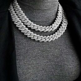 Full Diamond 2Mm 5Mm 7Mm White Moissanite Cuban Chain Sterling Sier Necklace Jewellery Iced Out Hip Hop Real Diamonds