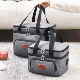 Bags Multifunctional Double Layers Tote Cooler Lunch Bags for Women Men Large Capacity Travel Picnic Lunch Box with Shoulder Strap