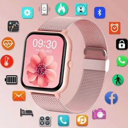 ZL54C New Smart Watch For Men Women Gift Full Touch Screen Sports Fitness Watches Bluetooth Calls Digital Smartwatch Wristwatch