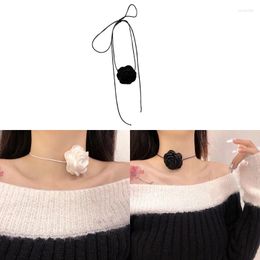 Choker Necklace Velvet-Black Flower Collar Jewelry Punk For Women Girl Teen 40GB
