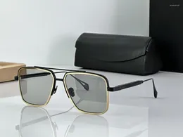 Sunglasses 2024 Double Bridge Metal Woman Men Alloy Frame Polit Ocean Gradient Lens Sun Glasses Female Male Eyewear