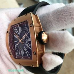 Automatic Chronograph Watches RM Luxury Wristwatches Swiss Made Mills Womens Series RM 023 Automatic Mechanical Hollow out Wine Barrel Wristwatch Male YW2N