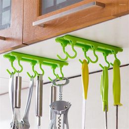 Hooks 3pcs Ceiling Cabinet Hanging Rod Storage 6 Bearing 2kg Organiser Rails Kitchen Bathroom Accessory