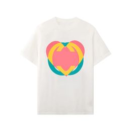 Men's T-shirt Love heart printing designer T-shirt men and women couples classic style loose casual short-sleeved tops