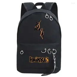 Backpack Fashion Girl College School Bag Casual Haikyuu!! Women Striped Book Packbags For Teenage Travel Shoulder Rucksack