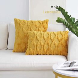 Cushion/Decorative Sofa Plush Cover Yellow Cushion Cover 45x45 case For Living Room Chair Restaurant Home Decor House Cushions