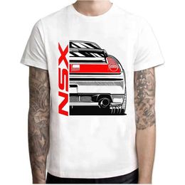 Men's T-Shirts New Summer Mens Short Slve Civic Type R Print T-Shirt JDM Legend NSX Car Sport T shirts Hip Hop Boy Casual White Ts T240425