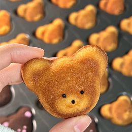 Moulds 1 PC Bear Baking Mould Pan NonStick Carbon Steel DIY Cute Candy Cake Mould Tools Decoration Biscuit Candy Mould Baking Kictchen