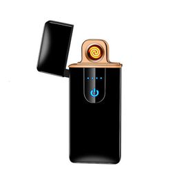 Custom Creative Ultrathin Usb Charging Lighter Touch Screen Induction Double-Sided Ignition USB Cigarette Lighter