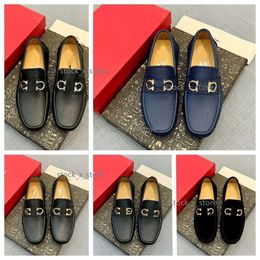 2024 new Leather Men Shoes Luxury Designer Casual Mens Loafers Man Moccasins Breathable Slip On Flats dress shoe Driving Shoes Zapatillas Hombre size 38 -45