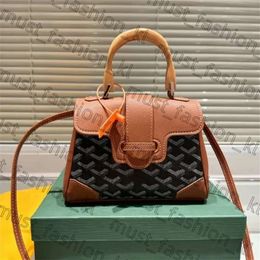Woman Genuine Leather Mini Wood Bags Designer Bag Goyyard Wallet Crossbody Tote Bag Fashion Luxury Bag Purse Goyyard Handbag Leather 5A Shoulder Purse 342