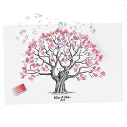 Party Supplies Wedding Fingerprint Tree Canvas Creative Guest Book Souvenir Painting DIY Sign-In For
