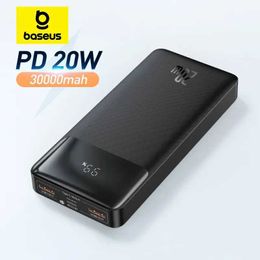 Cell Phone Power Banks Baseus Power Bank 30000mAh mobile charger portable external battery Powerbank fast charging suitable for iPhone 13 Xiaomi Poverbank J240428