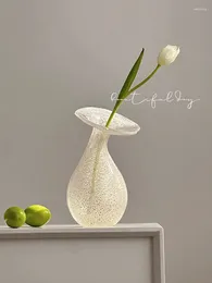 Vases White Flower Transparent Glass Vase French Romantic Style