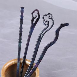 Hair Clips Starry Sky Acetic Acid Ancient Style Sticks Hairpin Hanfu Headwear Simple Daily Cheongsam Chinese Fork Jewelry