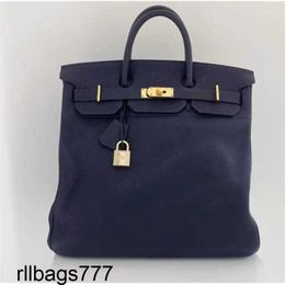 Customised Platinum Top Brand Designer Version Designer Totes Bags Black Hac Collection Bag 50cm Full Hand Stitched Leather Hac Bag