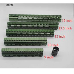 9101213.515 inch Olive Green Anodized Slim Ultralight Keymod Handguard Rail Mount System Aluminium For AR-15/M4/M16