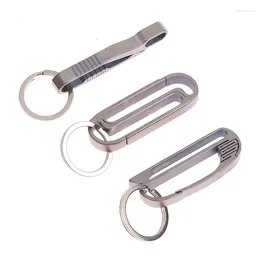 Keychains Car Buckle Titanium Alloy Carabiner Survival Keychain Camping Climb Clasp Clip Backpack Outdoor Tool