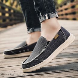 Casual Shoes Men Vulcanised 2024 Summer Breathable Walking Canvas Loafer Sneakers Lightweight Comfy