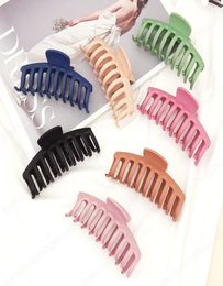 New Fashion Sweet and versatile simple large 11cm hair clips matte Colour bath hair catch Women girl for Hair Accessori5007378