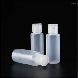 Storage Bottles 30pcs 10ml 20ml 30ml Plastic PE Flip Lid Lotion Squeezable Cosmetic Sample Container Travel Liquid Screw Cap Fill Vials