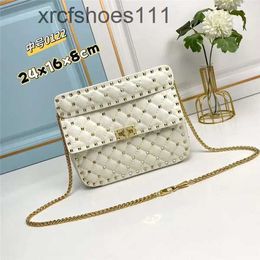 One Chain Bag Bags Rivet Star Vallentiiino Stud Style Sheepskin Small Square Casual Lock Buckle Crossbody Shoulder Womens High-quality Desi U6KI