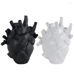 Vases Beautiful Heart Shaped Vase Multipurpose Tabletop Art Creative Floral Ornaments For Office Home Livingroom Decorations