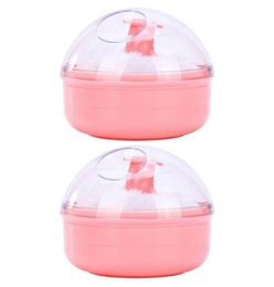 Sponges Applicators Cotton 2Pcs Portable Powder Puff Baby Kids Body Talcum With Storage Box5122168