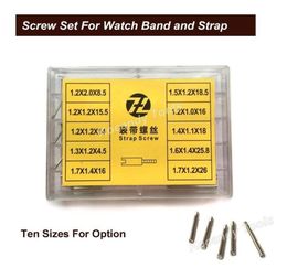 Screw Tube Rod for Metal Watch Band 50pcs 10 sizes Stainless Steel Repair Tools Watch Parts 85mm 26mm 256l5473367